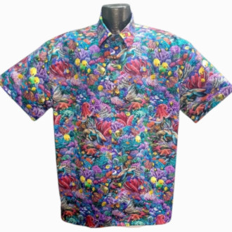 Ocean Floor reef Hawaiian Shirt - Made in USA- 100% Cotton